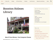 Tablet Screenshot of boontonholmeslibrary.org